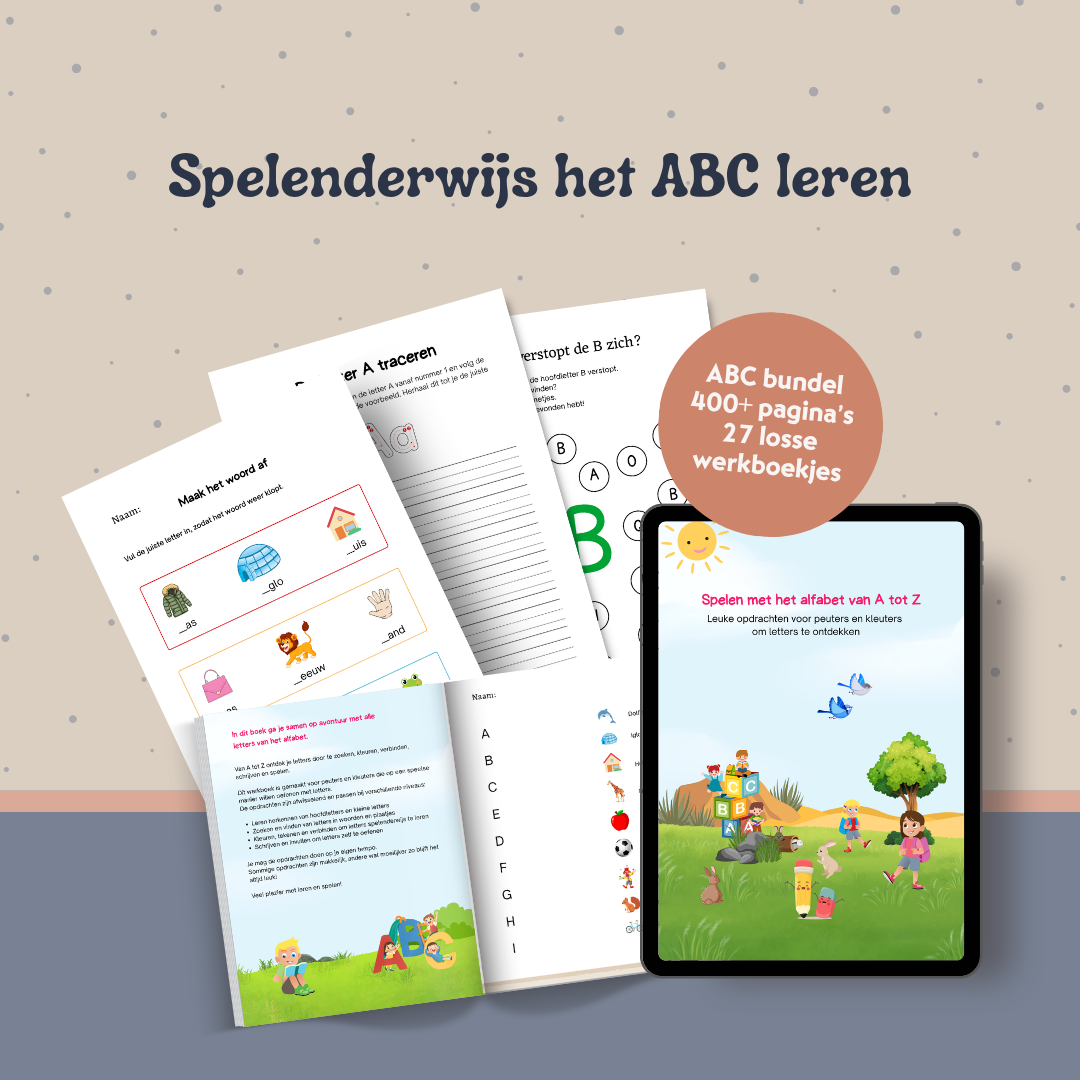abc leren schrijven, lijnen tracing, flashcards