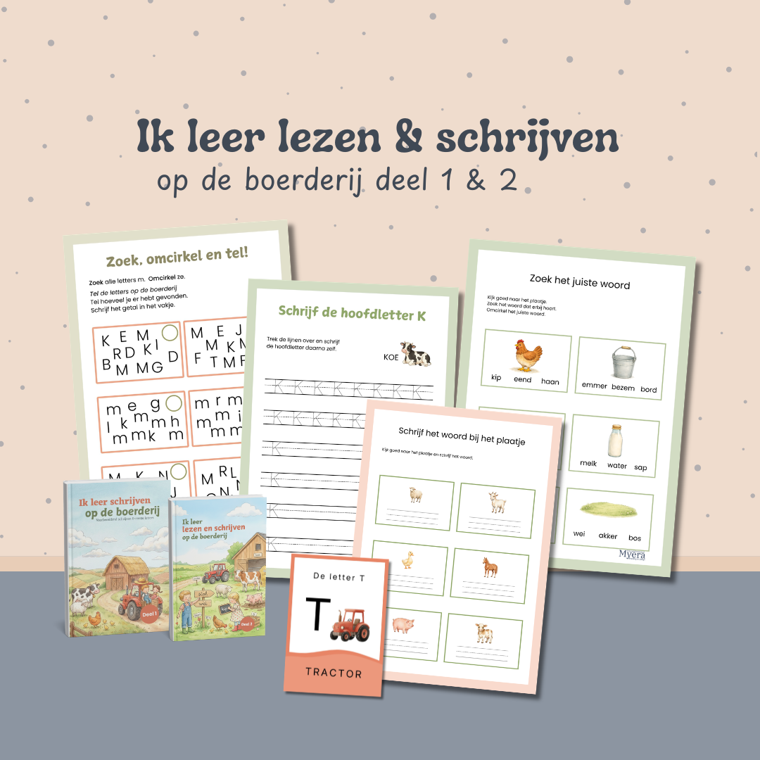 leren lezen en schrijven op de boerderij , abc, het alfabet