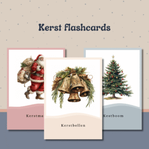 Kerst flashcards, educatief, montessori, lesmateriaal, onderwijs, peuter, kleuter, juf, leerkracht, werkbladen