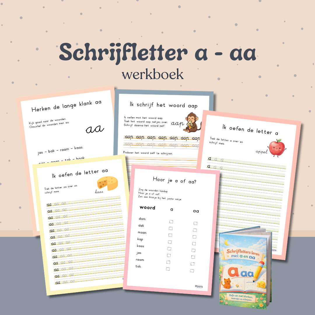 Schrijfletter a – aa