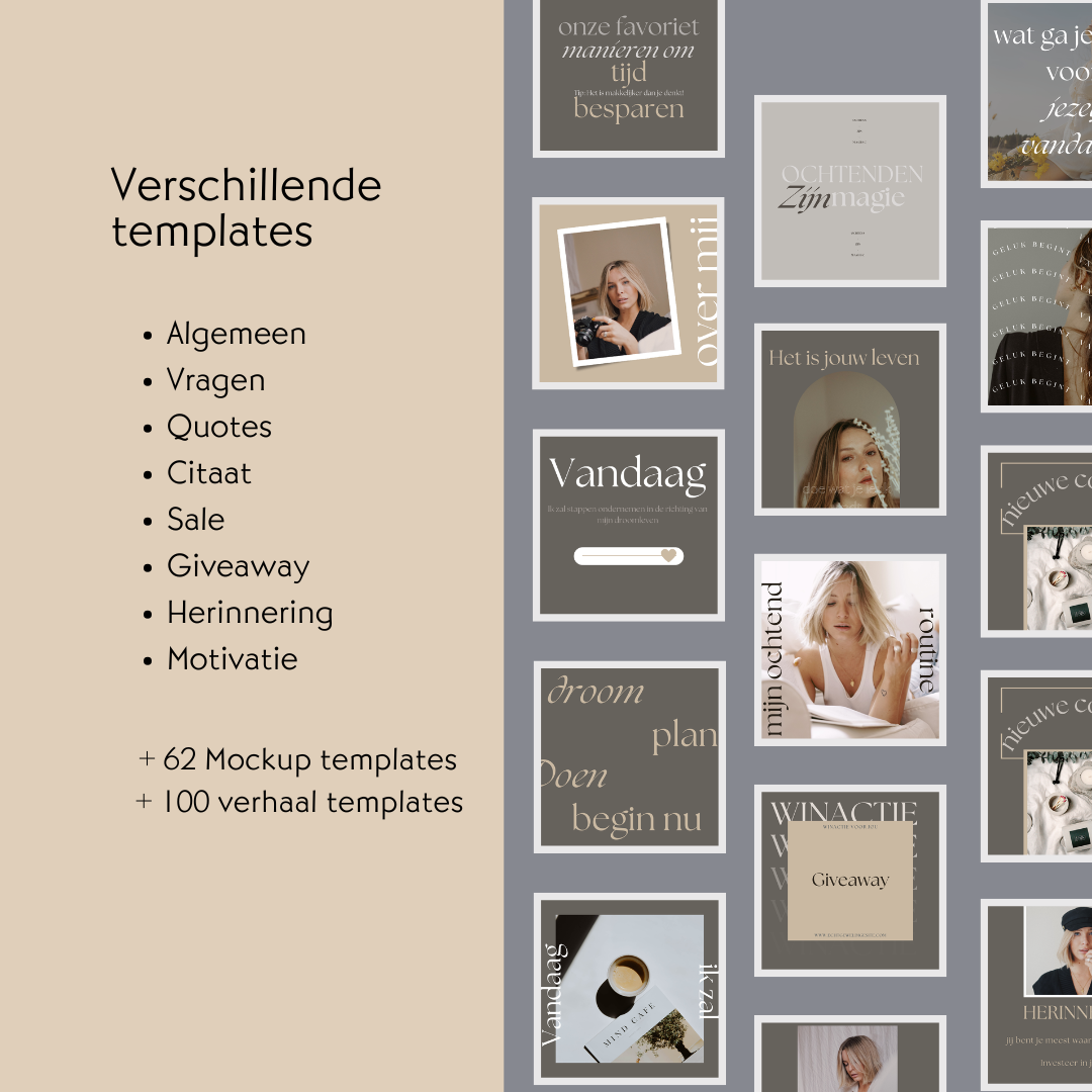 Sociale media templates, canva, branding en design