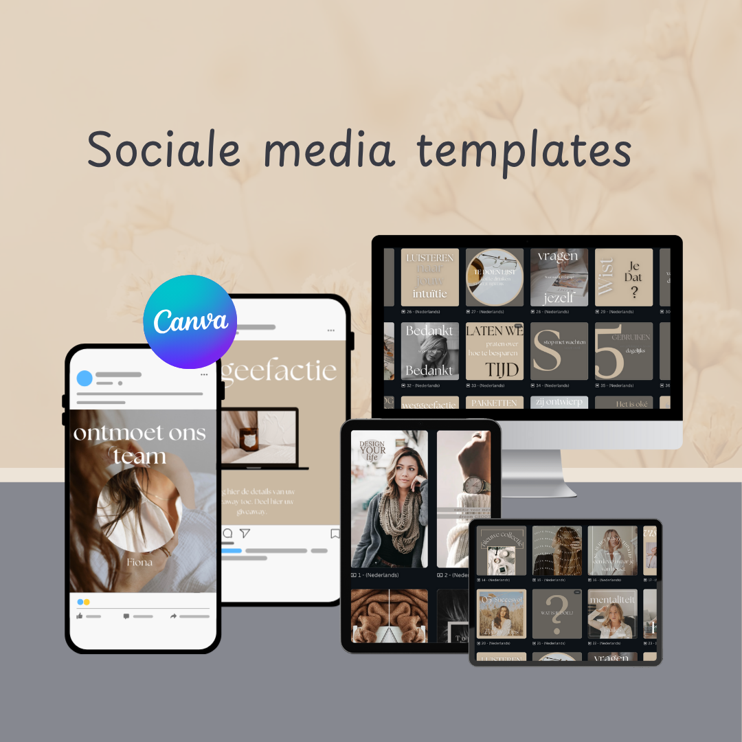 Sociale media templates, canva, branding en design