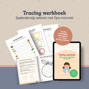 Tracing werkboek, montessori, educatief, peuter, kleuter, les materiaal