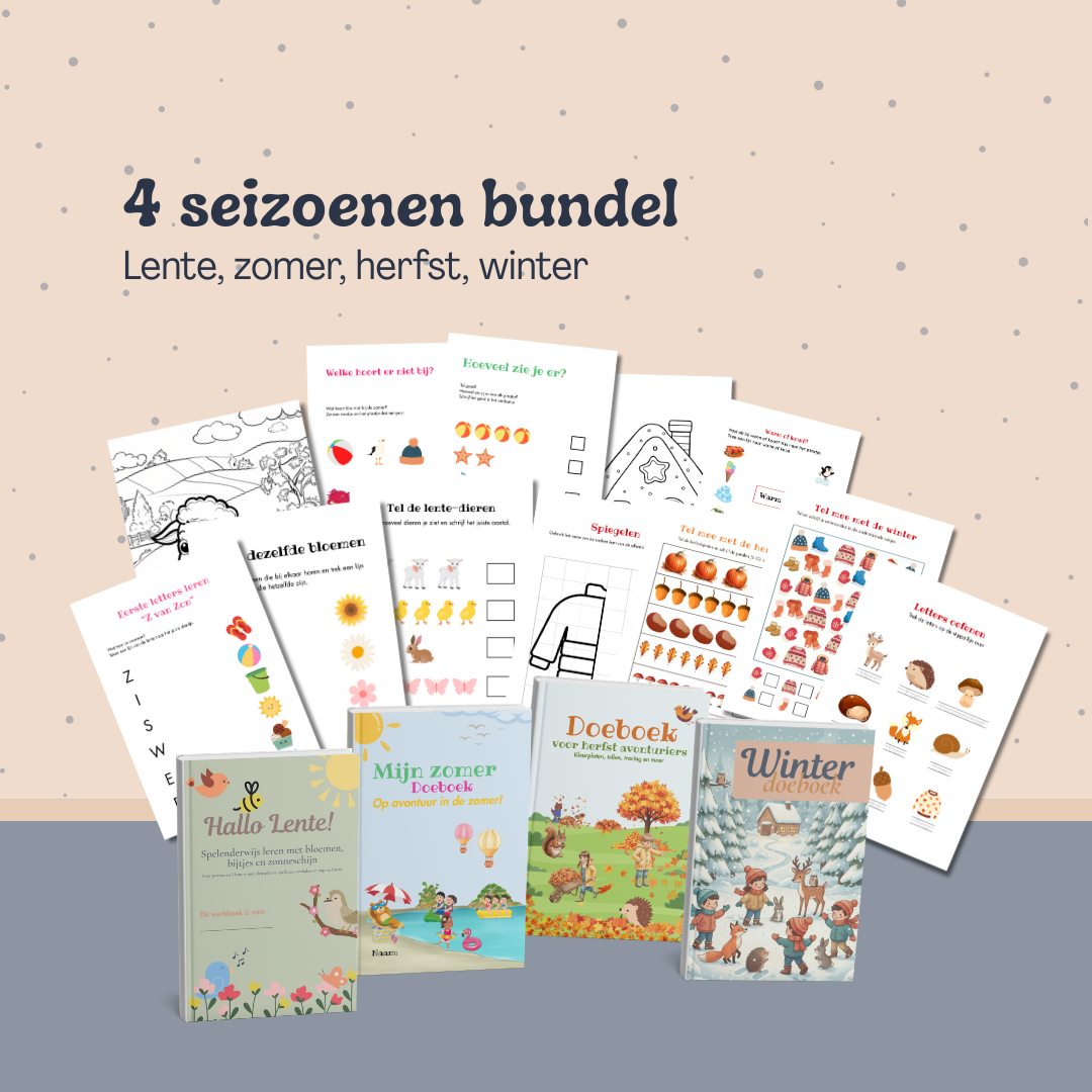 4 seizoenen bundel. werkbladen, educatief, peuter activiteiten