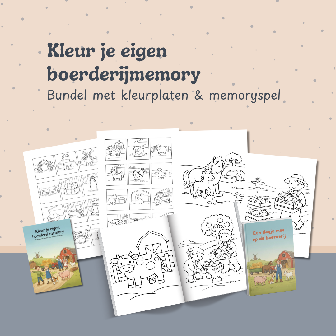 Bundel met kleurplaten & memoryspel