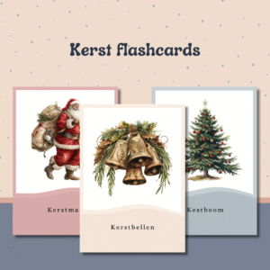 Kerst flashcards, educatief, montessori, lesmateriaal, onderwijs, peuter, kleuter, juf, leerkracht, werkbladen