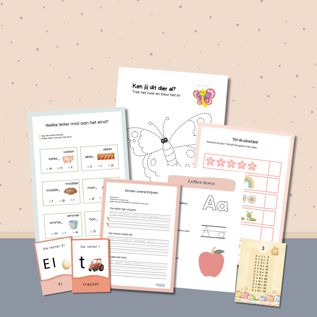 werkboeken bundel voor peuters en kleuters, groep 1, groep 2, groep 3